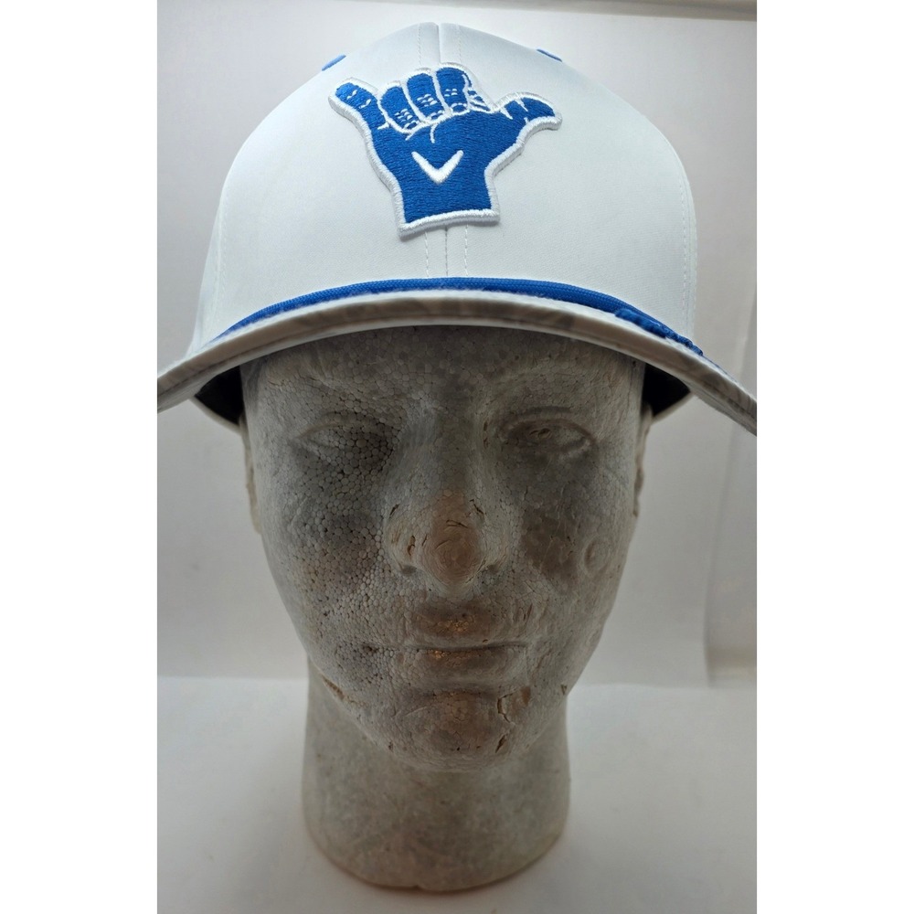 Callaway Wailea Blue Golf Club Hawaii Shaka Rope Hat White Blue Snapback Cap